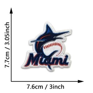 Vintage Miami Marlins MLB Patches DIY Baseball All Teams Embroidered MIA